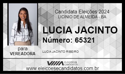 Candidato LUCIA JACINTO 2024 - LICÍNIO DE ALMEIDA - Eleições