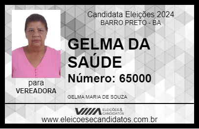 Candidato GELMA DA SAÚDE 2024 - BARRO PRETO - Eleições