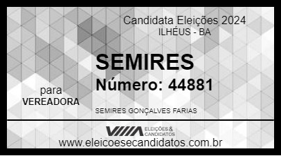 Candidato SEMIRES 2024 - ILHÉUS - Eleições