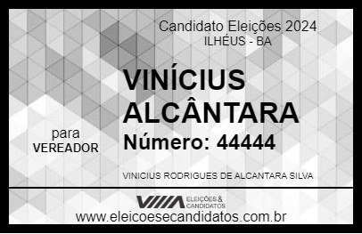 Candidato VINÍCIUS ALCÂNTARA 2024 - ILHÉUS - Eleições