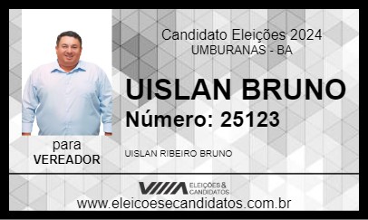 Candidato UISLAN BRUNO 2024 - UMBURANAS - Eleições