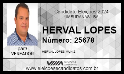 Candidato HERVAL LOPES 2024 - UMBURANAS - Eleições