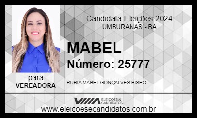 Candidato MABEL 2024 - UMBURANAS - Eleições