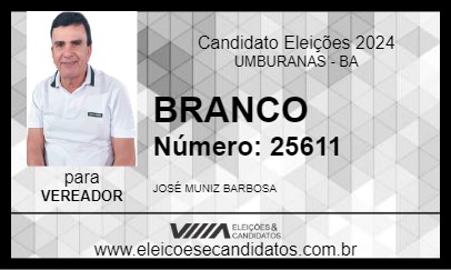 Candidato BRANCO 2024 - UMBURANAS - Eleições