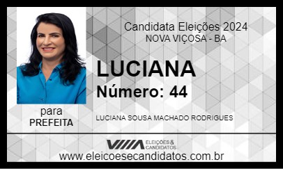 Candidato LUCIANA 2024 - NOVA VIÇOSA - Eleições