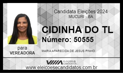 Candidato CIDINHA DO TL 2024 - MUCURI - Eleições