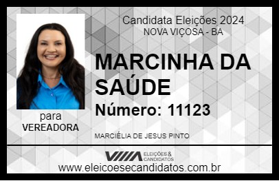 Candidato MARCINHA DA SAÚDE 2024 - NOVA VIÇOSA - Eleições