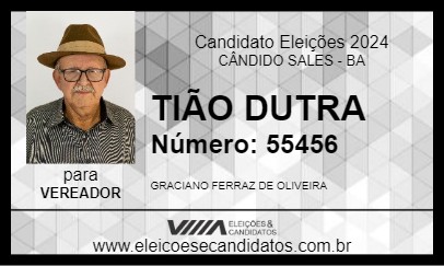 Candidato TIÃO DUTRA 2024 - CÂNDIDO SALES - Eleições