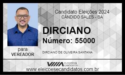 Candidato DIRCIANO 2024 - CÂNDIDO SALES - Eleições