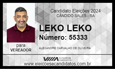 Candidato LEKO LEKO 2024 - CÂNDIDO SALES - Eleições