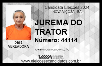 Candidato JUREMA DO TRATOR 2024 - NOVA VIÇOSA - Eleições