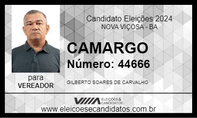 Candidato CAMARGO 2024 - NOVA VIÇOSA - Eleições