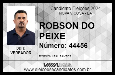 Candidato ROBSON DO PEIXE 2024 - NOVA VIÇOSA - Eleições