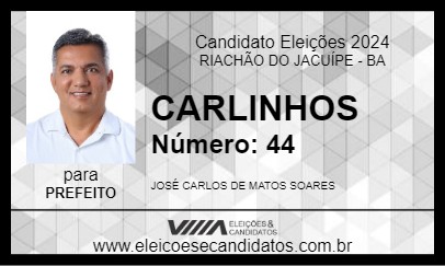 Candidato CARLINHOS 2024 - RIACHÃO DO JACUÍPE - Eleições