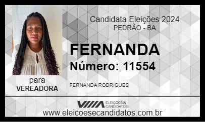 Candidato FERNANDA 2024 - PEDRÃO - Eleições