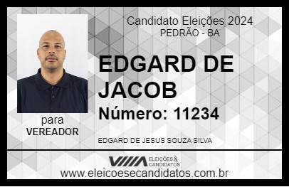 Candidato EDGARD DE JACOB 2024 - PEDRÃO - Eleições