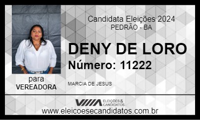 Candidato DENY DE LORO 2024 - PEDRÃO - Eleições