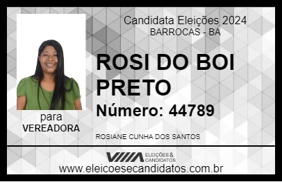 Candidato ROSI DO BOI PRETO 2024 - BARROCAS - Eleições