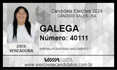 Candidato GALEGA 2024 - CÂNDIDO SALES - Eleições