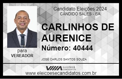 Candidato CARLINHOS DE AURENICE 2024 - CÂNDIDO SALES - Eleições