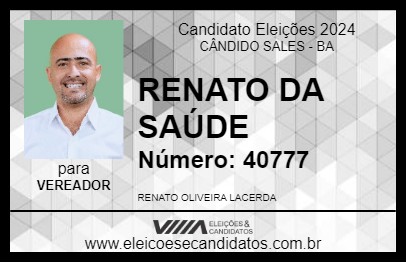 Candidato RENATO DA SAÚDE 2024 - CÂNDIDO SALES - Eleições