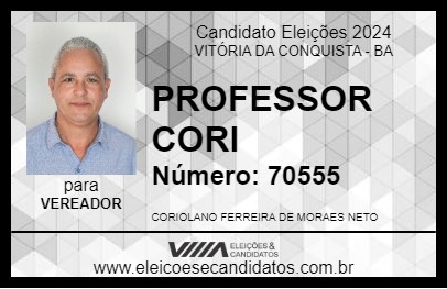 Candidato PROFESSOR CORI 2024 - VITÓRIA DA CONQUISTA - Eleições