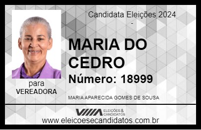 Candidato MARIA DO CEDRO 2024 - VITÓRIA DA CONQUISTA - Eleições