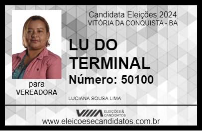 Candidato LU DO TERMINAL 2024 - VITÓRIA DA CONQUISTA - Eleições