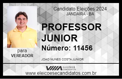 Candidato PROFESSOR JUNIOR 2024 - JANDAÍRA - Eleições