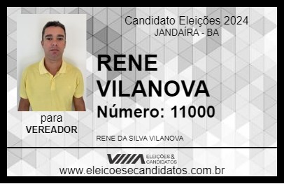 Candidato RENE VILANOVA 2024 - JANDAÍRA - Eleições