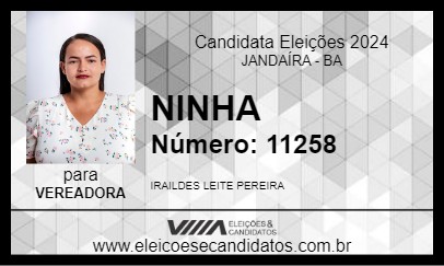 Candidato NINHA 2024 - JANDAÍRA - Eleições