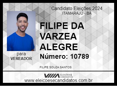 Candidato FILIPE DA VARZEA ALEGRE 2024 - ITAMARAJU - Eleições