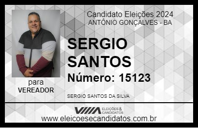 Candidato SERGIO SANTOS 2024 - ANTÔNIO GONÇALVES - Eleições