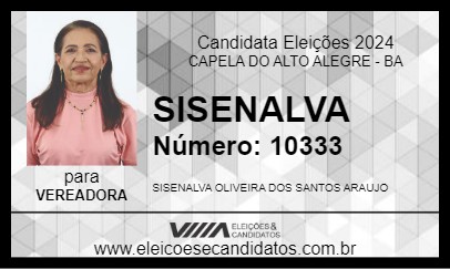 Candidato SISENALVA 2024 - CAPELA DO ALTO ALEGRE - Eleições