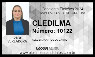 Candidato CLEDILMA 2024 - CAPELA DO ALTO ALEGRE - Eleições