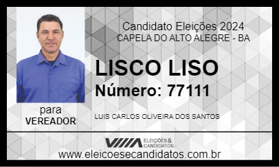 Candidato LISCO LISO 2024 - CAPELA DO ALTO ALEGRE - Eleições