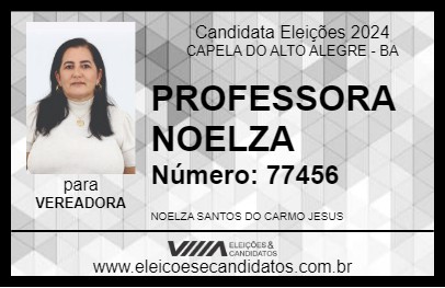 Candidato PROFESSORA NOELZA 2024 - CAPELA DO ALTO ALEGRE - Eleições