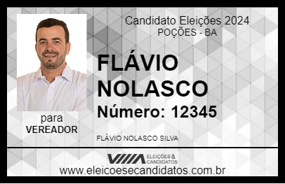 Candidato FLÁVIO NOLASCO 2024 - POÇÕES - Eleições