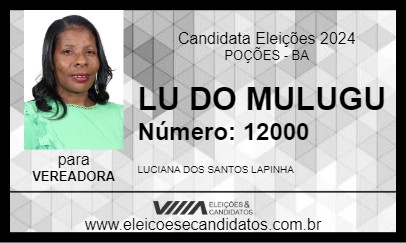 Candidato LU DO MULUGU 2024 - POÇÕES - Eleições