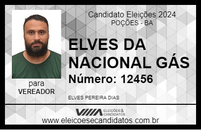 Candidato ELVES DA NACIONAL GÁS 2024 - POÇÕES - Eleições