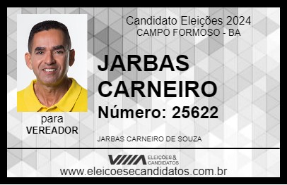 Candidato JARBAS CARNEIRO 2024 - CAMPO FORMOSO - Eleições