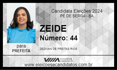 Candidato ZEIDE 2024 - PÉ DE SERRA - Eleições