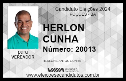 Candidato HERLON CUNHA 2024 - POÇÕES - Eleições