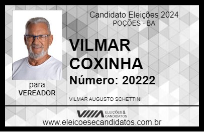 Candidato VILMAR COXINHA 2024 - POÇÕES - Eleições