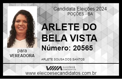 Candidato ARLETE DO BELA VISTA 2024 - POÇÕES - Eleições