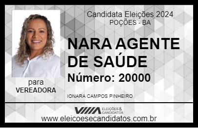 Candidato NARA AGENTE DE SAÚDE 2024 - POÇÕES - Eleições