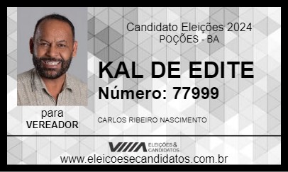 Candidato KAL DE EDITE 2024 - POÇÕES - Eleições