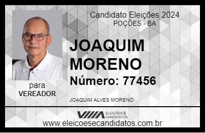 Candidato JOAQUIM MORENO 2024 - POÇÕES - Eleições