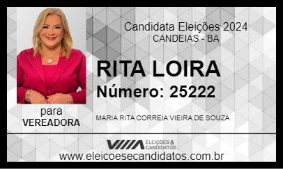 Candidato RITA LOIRA 2024 - CANDEIAS - Eleições