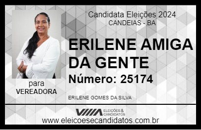 Candidato ERILENE AMIGA DA GENTE 2024 - CANDEIAS - Eleições